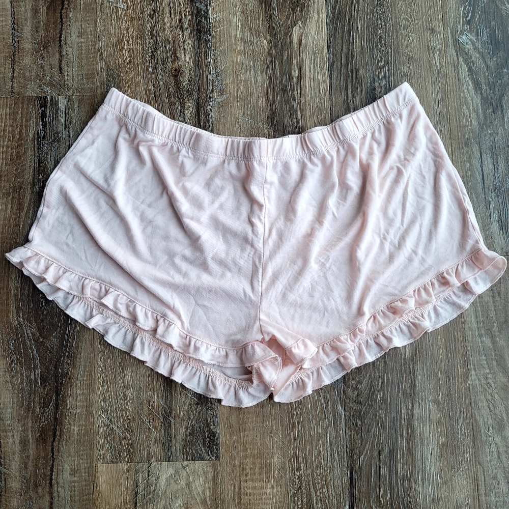 Xhilaration Large Pale Pink Ruffled Sleep Shorts